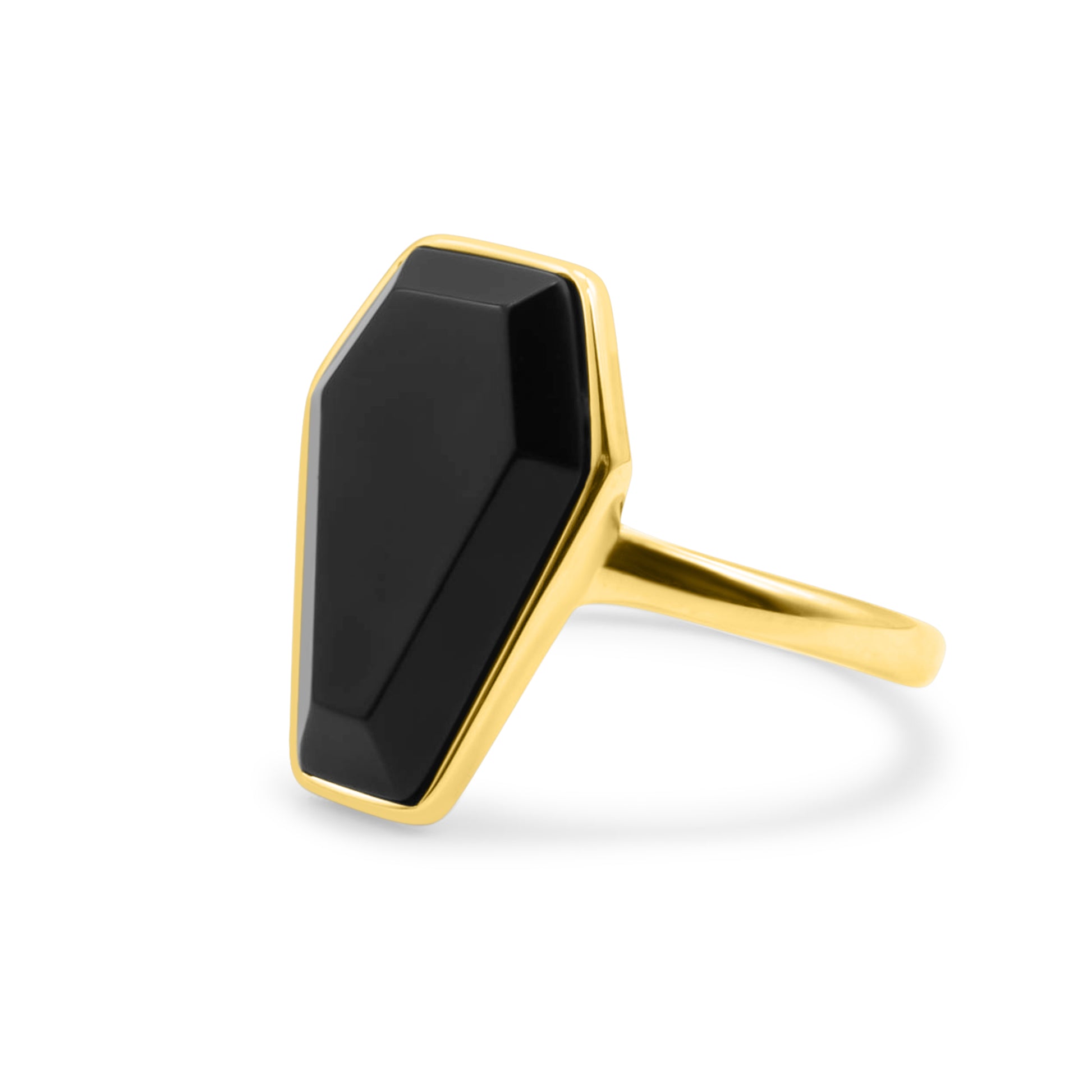 Gold Crypt Black Coffin Gothic Ring mysticumluna2021