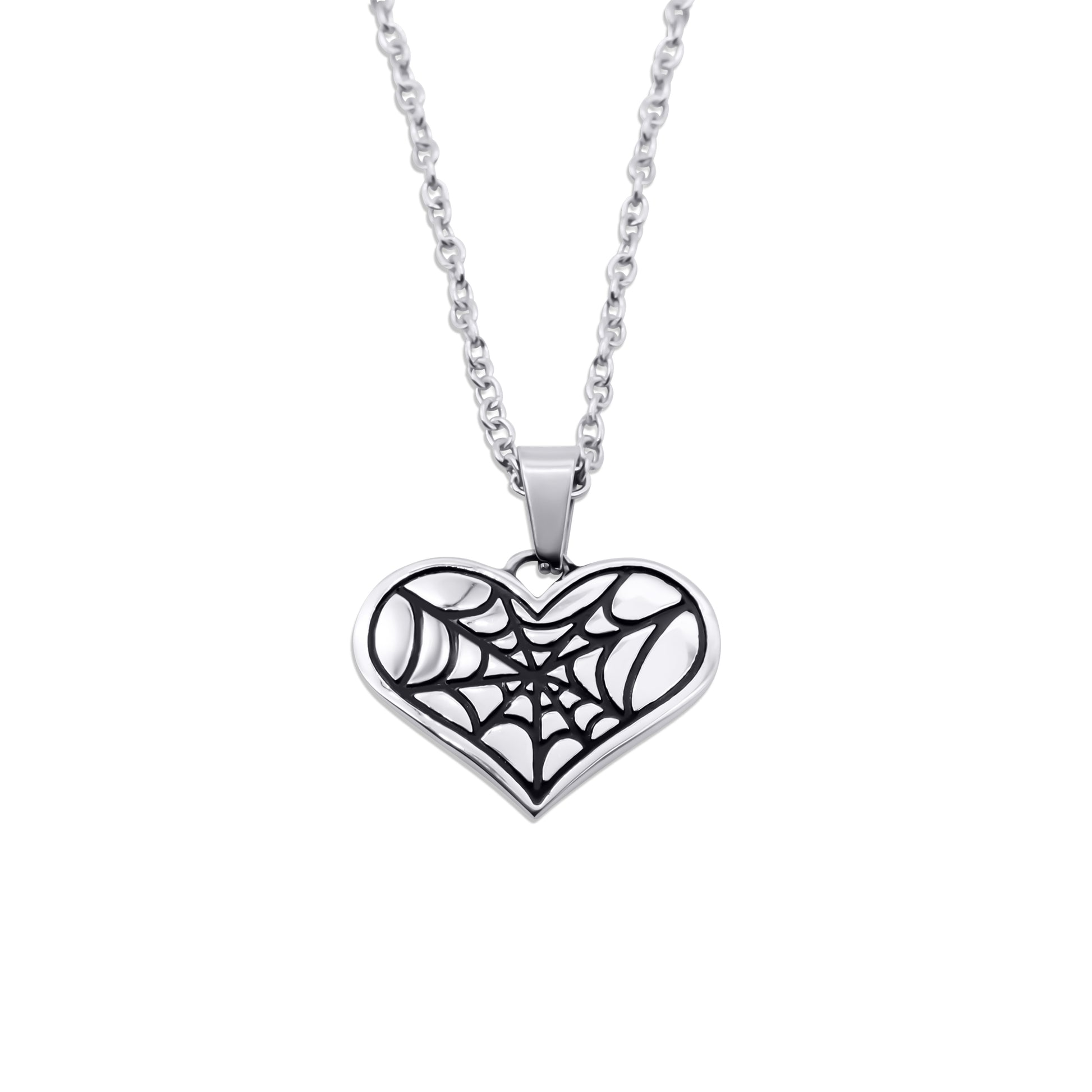 Cobweb Heart Necklace mysticumluna2021