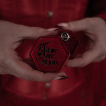 Red Hexagon 'Til We are Ghosts' Ring Box Mysticum Luna