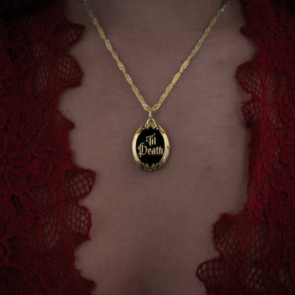 Gold Til Death Locket Necklace Mysticum Luna