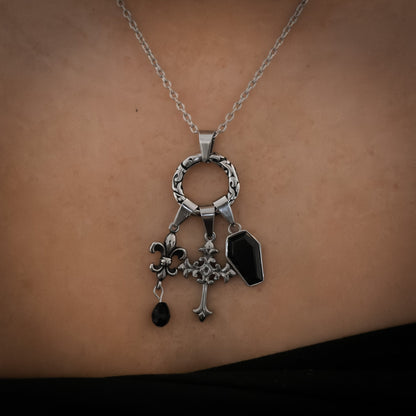 Charm Coven Neophyte Ornate Necklace Mysticum Luna Gothic Jewellery