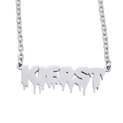 Blood Drip Personalised Name Necklace