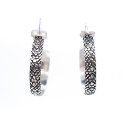 Snake Print Hoop Earrings