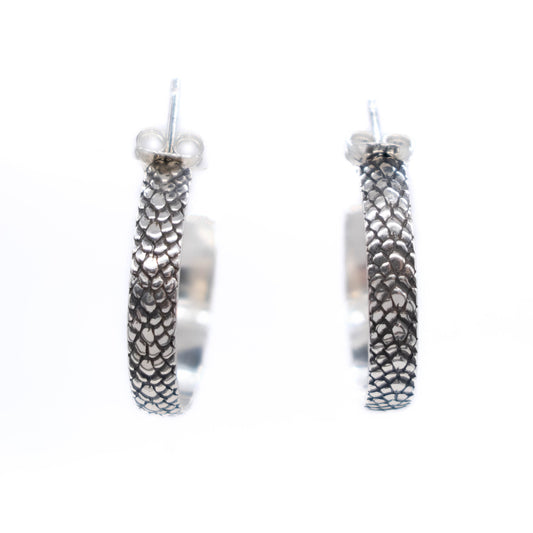 Snake Print Hoop Earrings