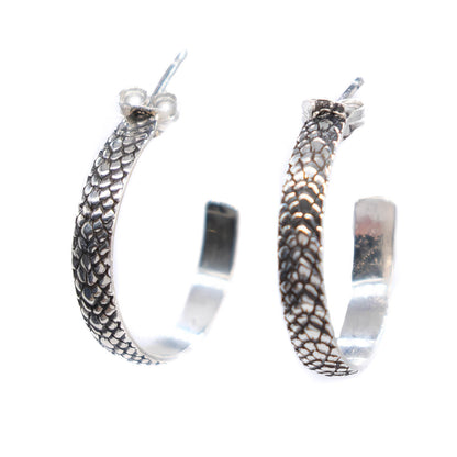 Snake Print Hoop Earrings