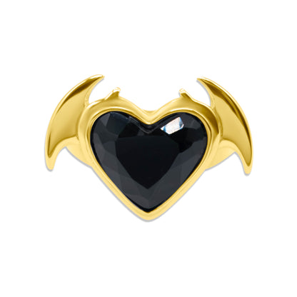 Gold Nocturnal Succubus Heart Ring