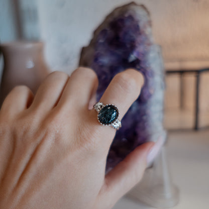 Purple Labradorite Celestial Ring - Size T