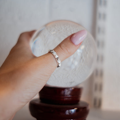 Spiked Band Ring - size O