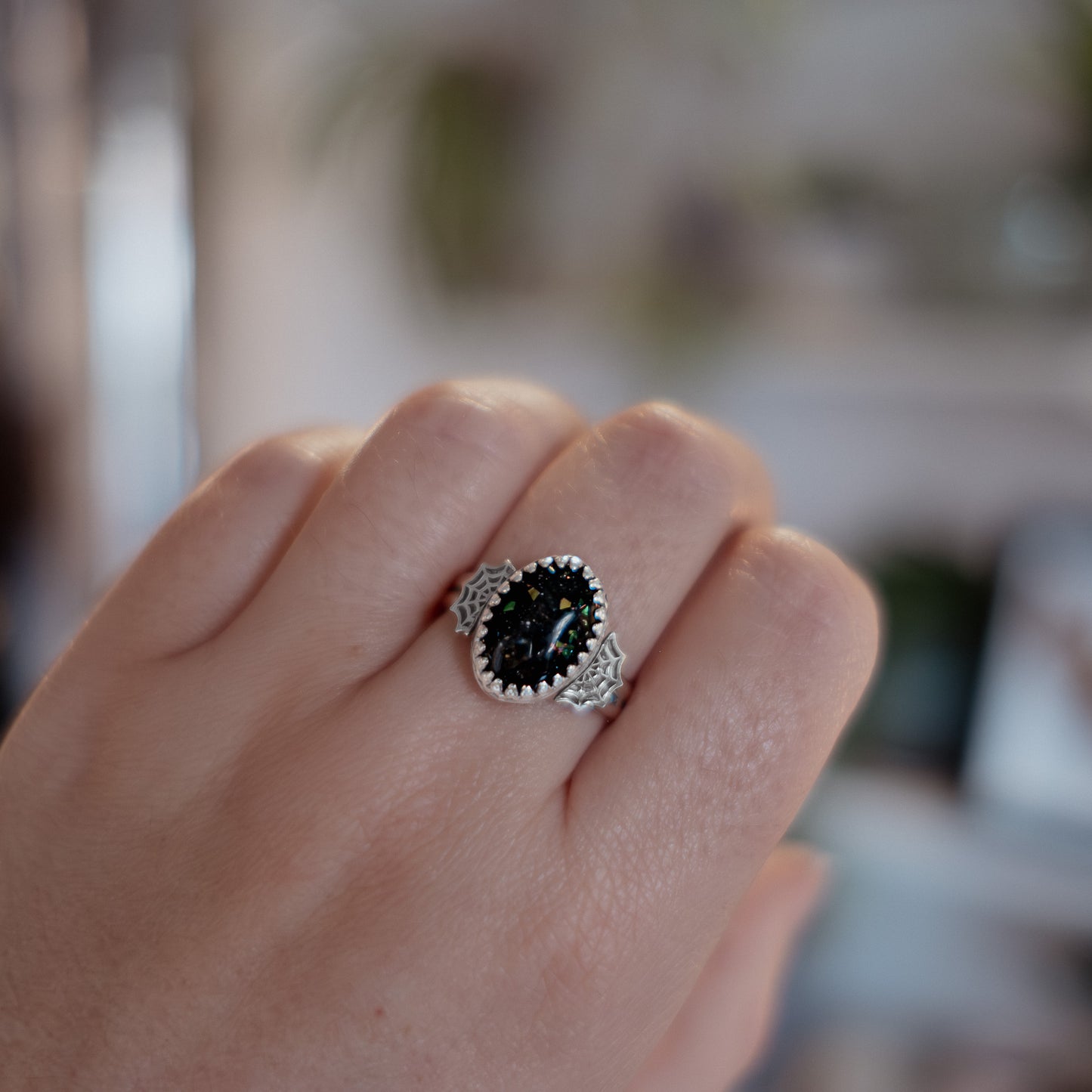 Spider's Embrace Gothic Breastmilk Ring