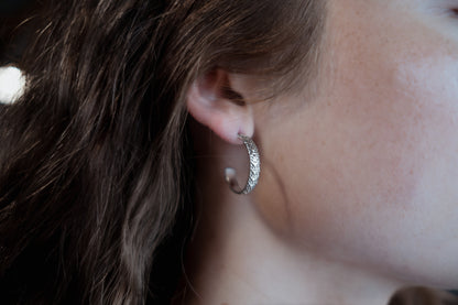 Snake Print Hoop Earrings