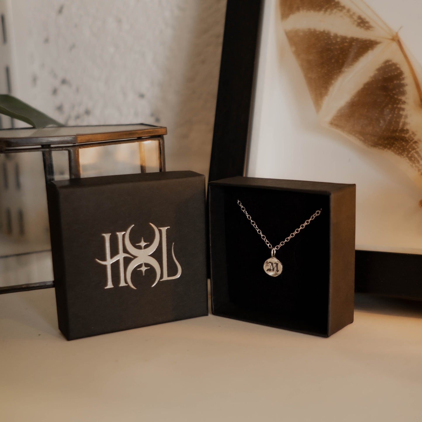 Old English Personalised Stamped Pebble Pendant