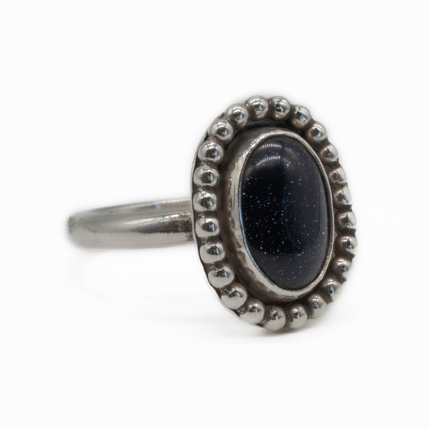 Blue Sandstone Cocktail Ring