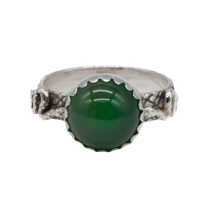 Green Onyx Serpent Ring