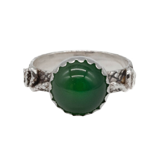 Green Onyx Serpent Ring