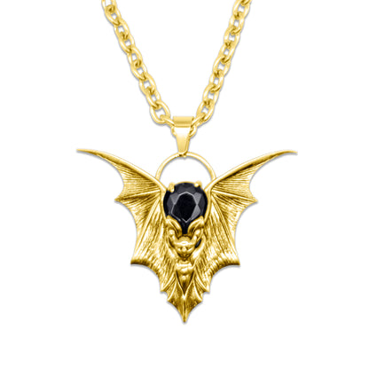 Nightfall Obscura Bat Gold Necklace
