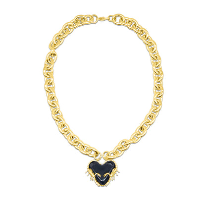 Venin Obscura Scorpion Heart Gold Necklace
