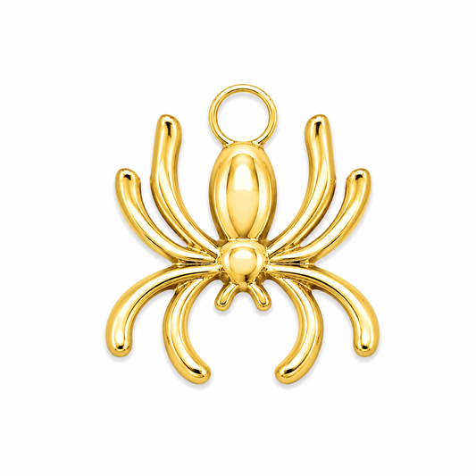 Gold 3D Spider charm