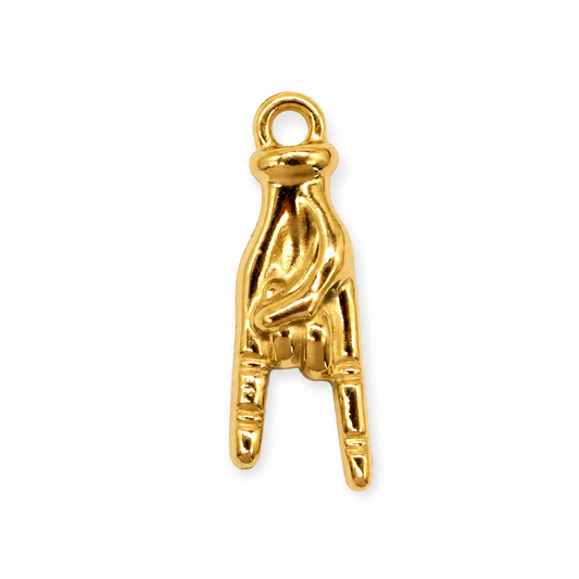 Gold Metal Hand Charm