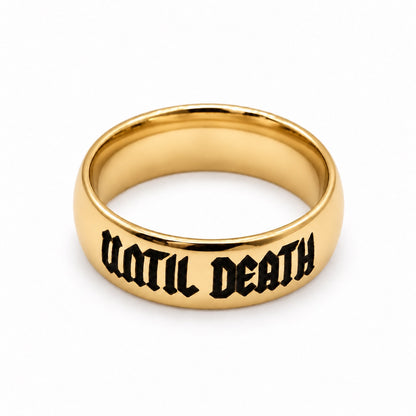 Gold 6mm Personalised Engraved Band Ring