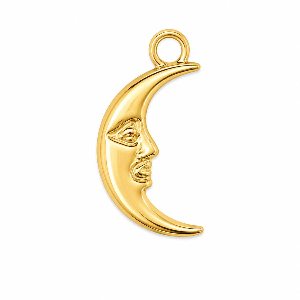 Gold Man in the Moon Charm