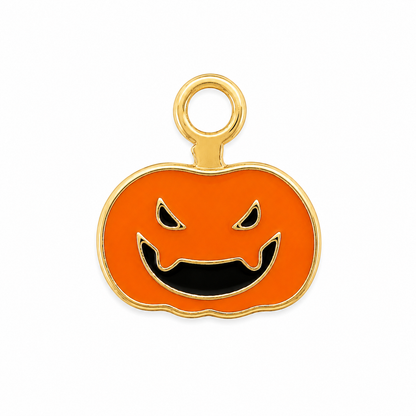 Gold Orange Pumpkin charm