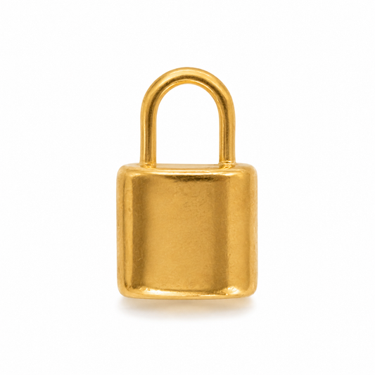 Gold Padlock Charm