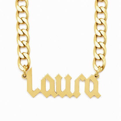 Rock 'N' Roll Personalised Name Necklace