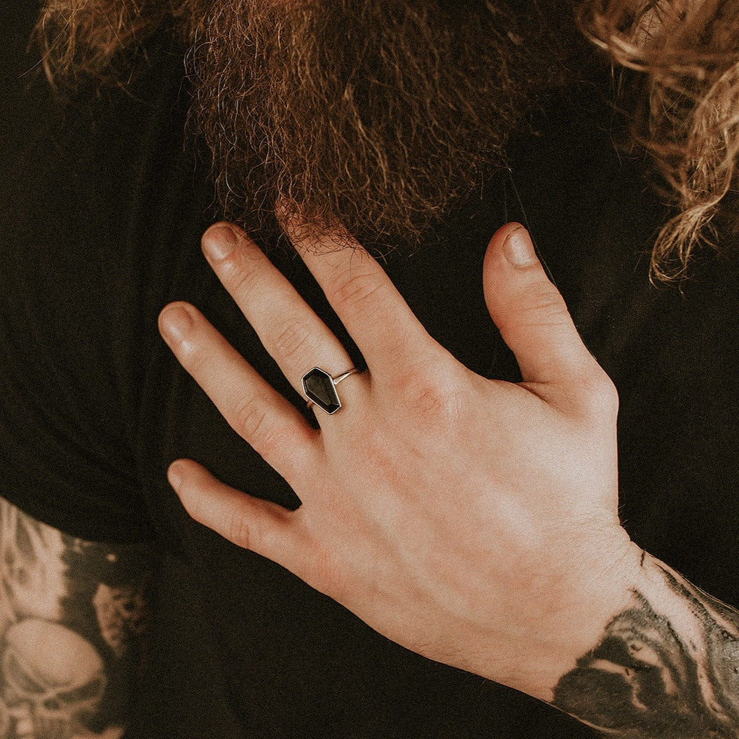 Crypt Black Coffin Ring mysticumluna2021