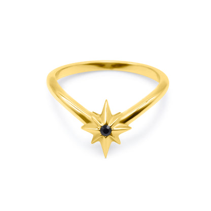 Gold Stella Maris North Star Ring Mysticum Luna