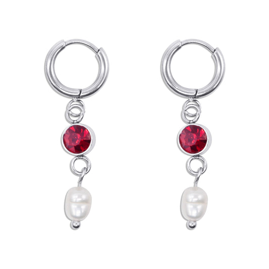 Bloodkissed Pearl Earrings Mysticum Luna