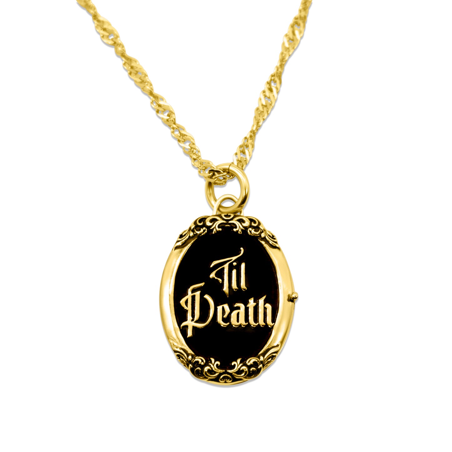 Gold Til Death Locket Necklace Mysticum Luna