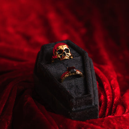 Gold Hel Skull Ring