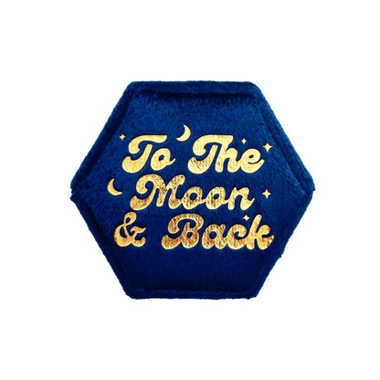 To The Moon and Back Blue Wedding Ring Box Mysticum Luna