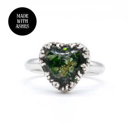 Mother of Flames Gothic Heart Breastmilk Ring