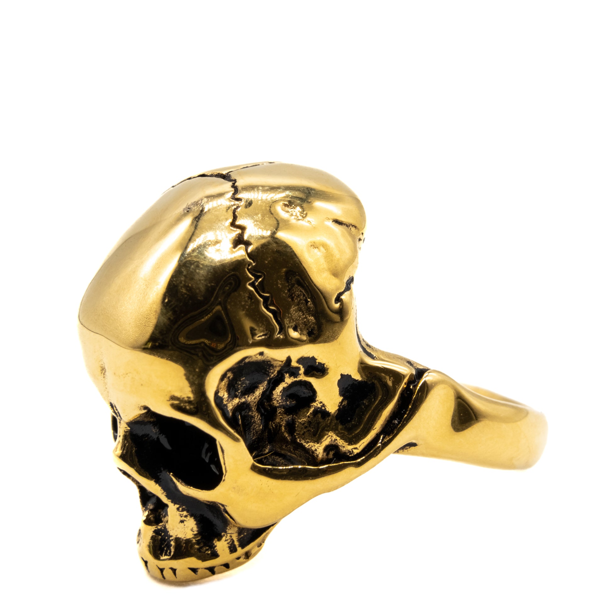 Gold Hel Skull Ring Mysticum Luna