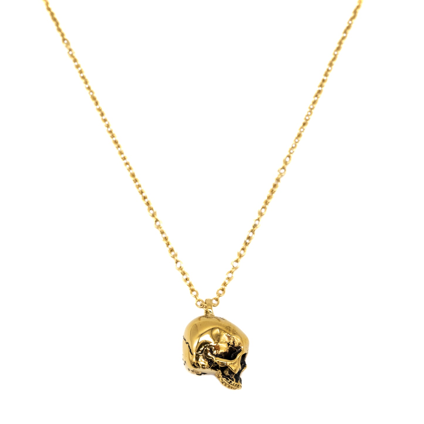 Gold Hel Skull Necklace Mysticum Luna