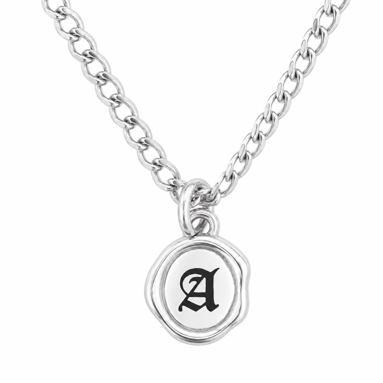 Wax Seal Initial Pendant Necklace