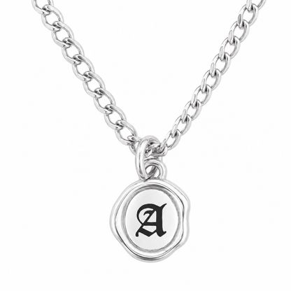 Wax Seal Initial Pendant Necklace