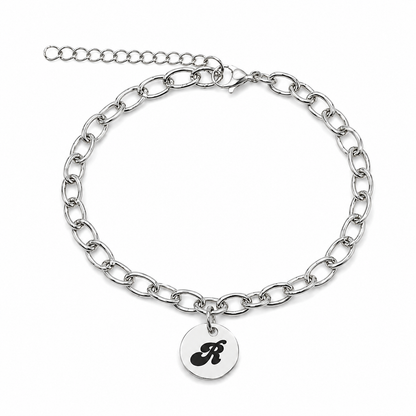Personalised Initial Disc Bracelet