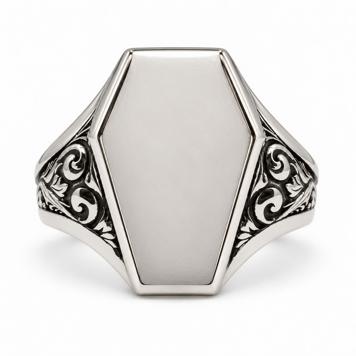 Personalised Coffin Signet Ring