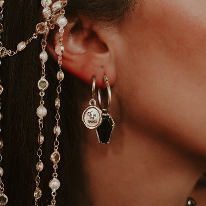 Til we are Ghosts Wax Stamp Earrings