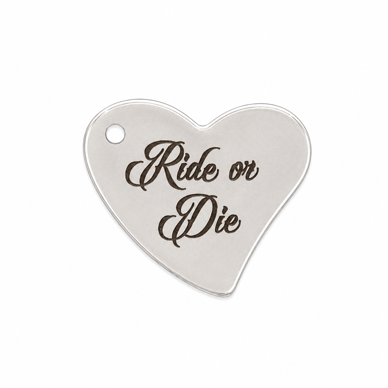 Ride or Die Heart Charm