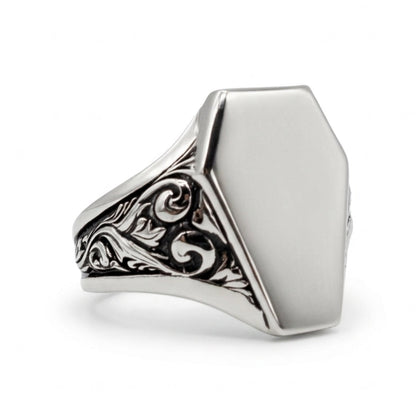 Plain Coffin Signet Ring