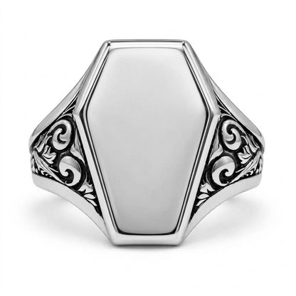 Plain Coffin Signet Ring