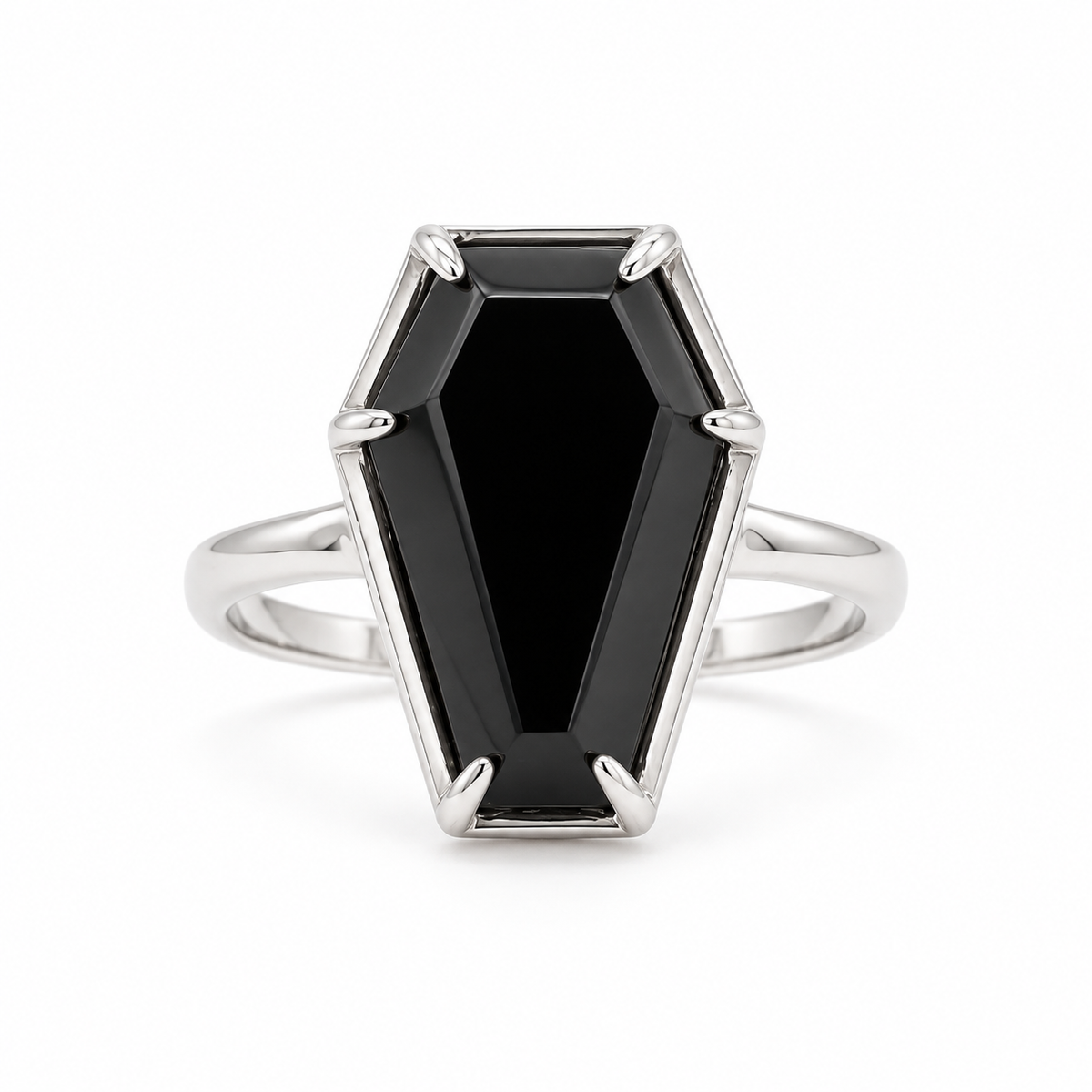 Crypt Black Coffin Ring