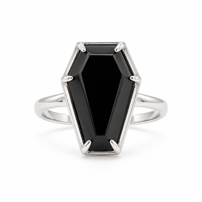 Crypt Black Coffin Ring
