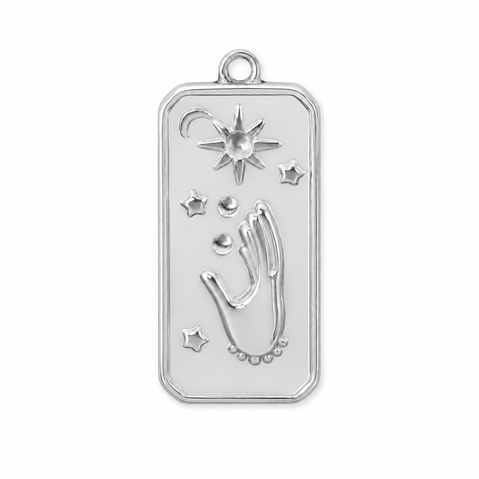 Magic Hand Rectangle Charm