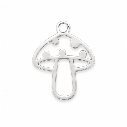 Silver Mushroom Charm