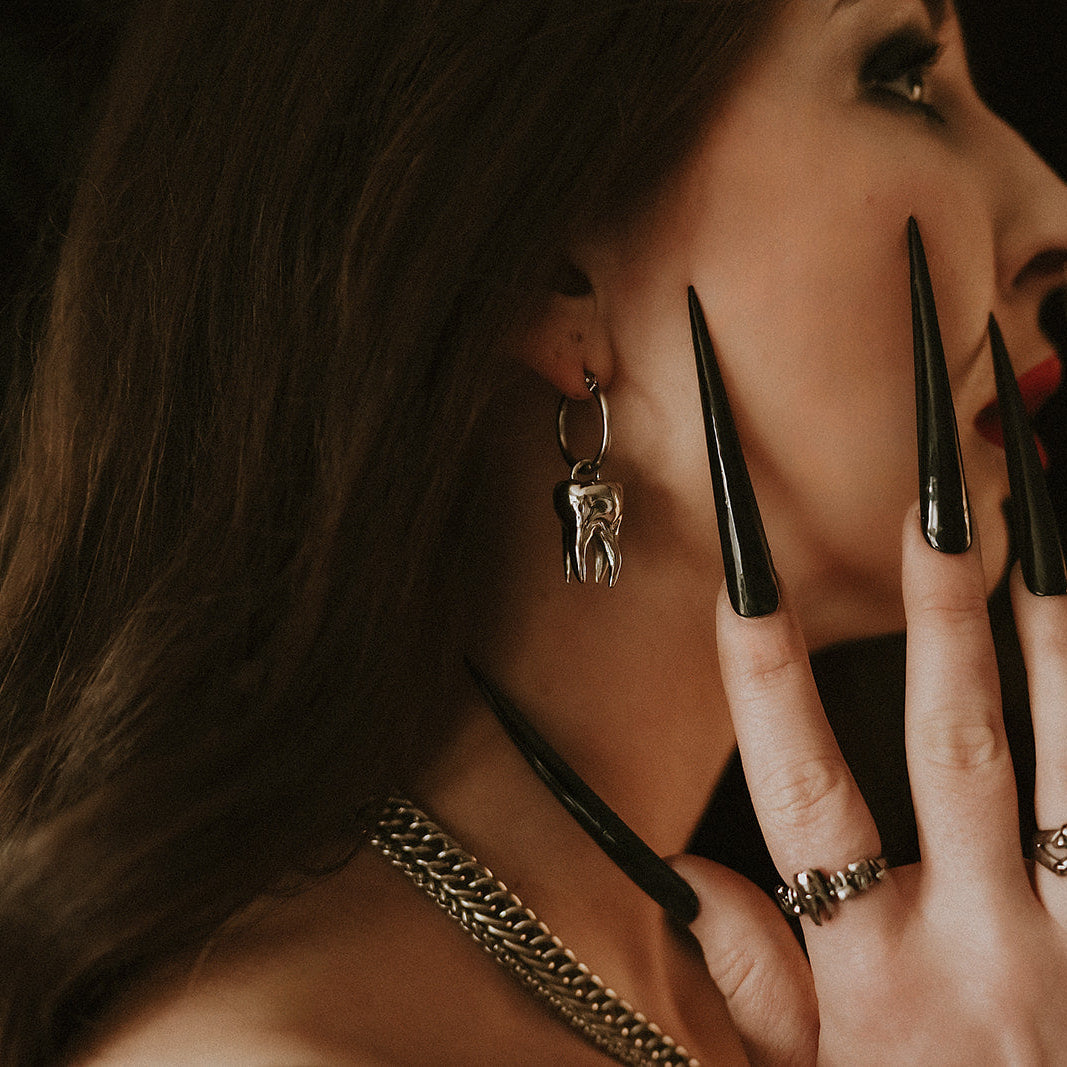 Lover’s Remnant Heavy Tooth Earrings