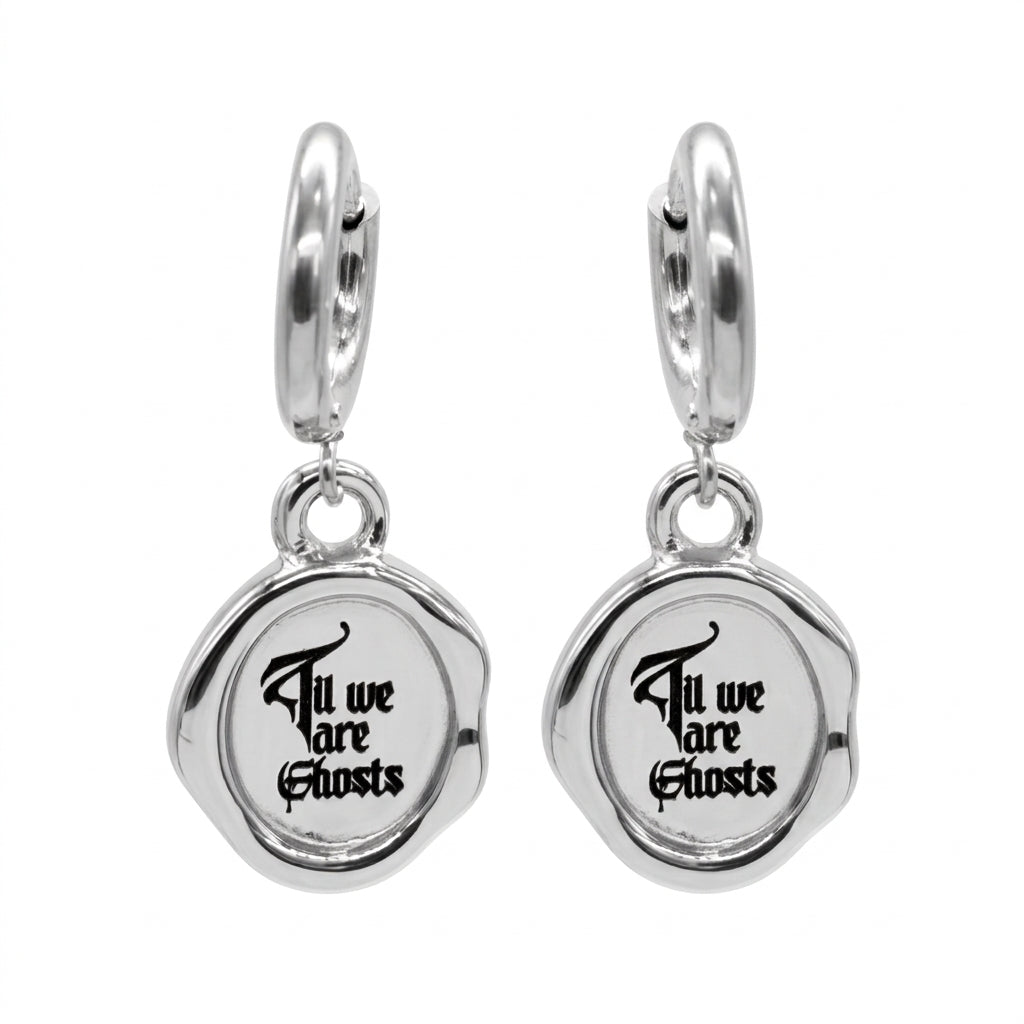 Til we are Ghosts Wax Stamp Earrings